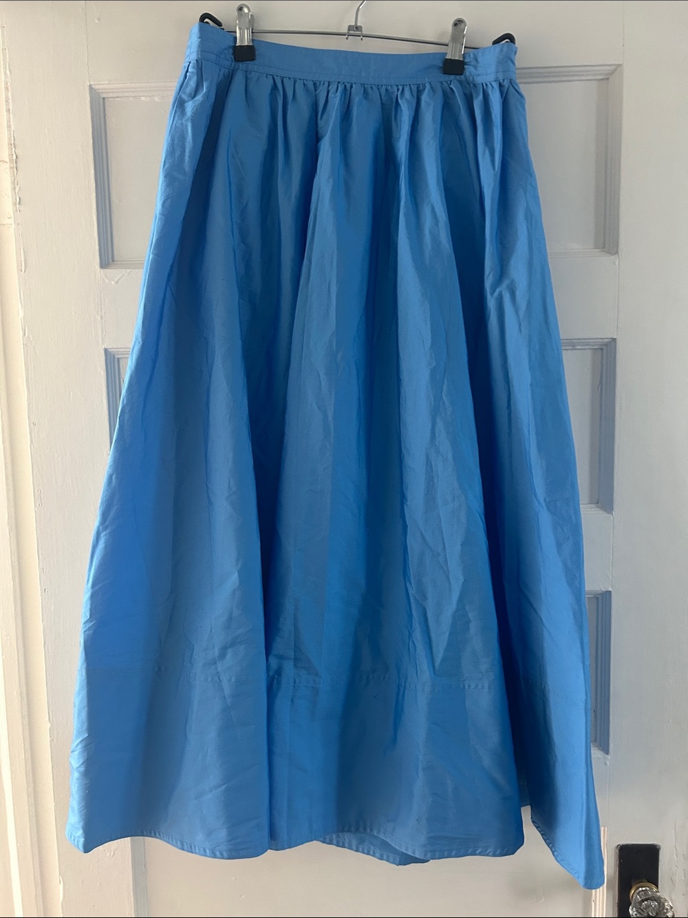 Banana Republic Sky Blue Poplin Midi Skirt